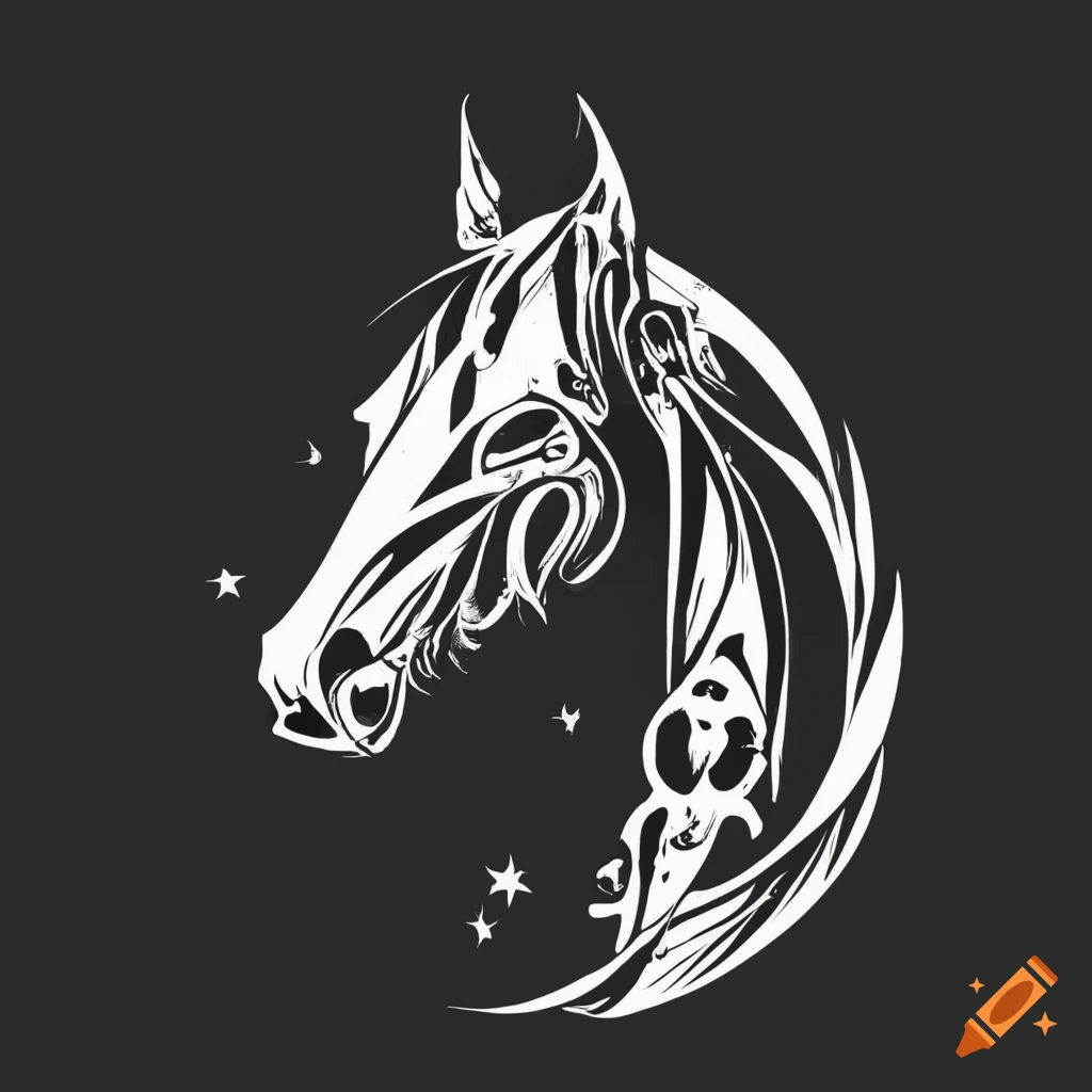 Stylized Image Head Horse Tattoo Stock Vector (Royalty Free) 93242287 |  Shutterstock