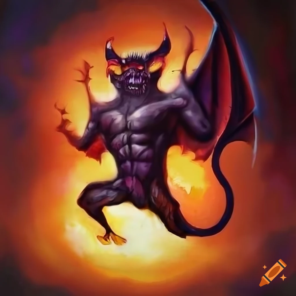 Logo of a devil bat on Craiyon