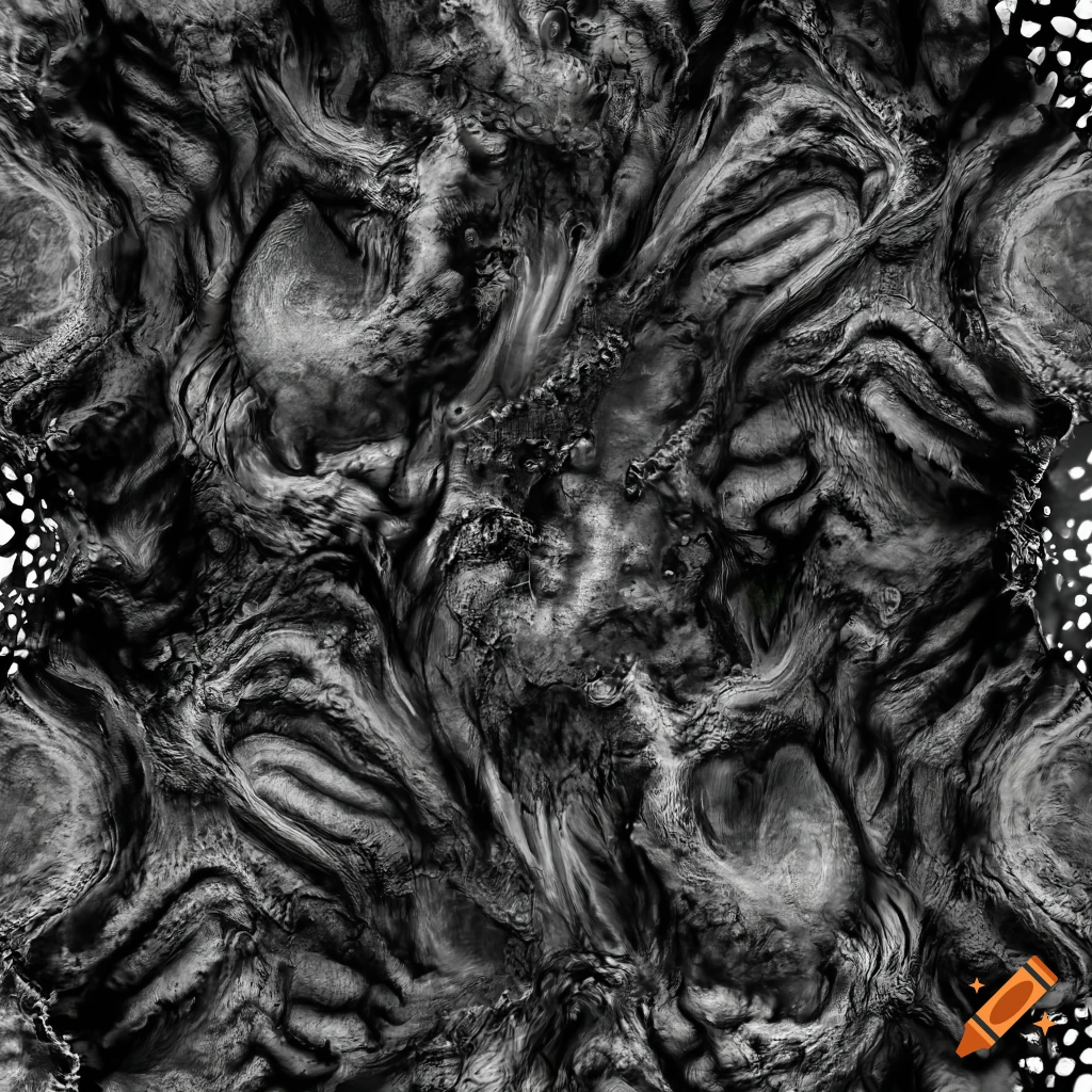 seamless black and white texture of a creature