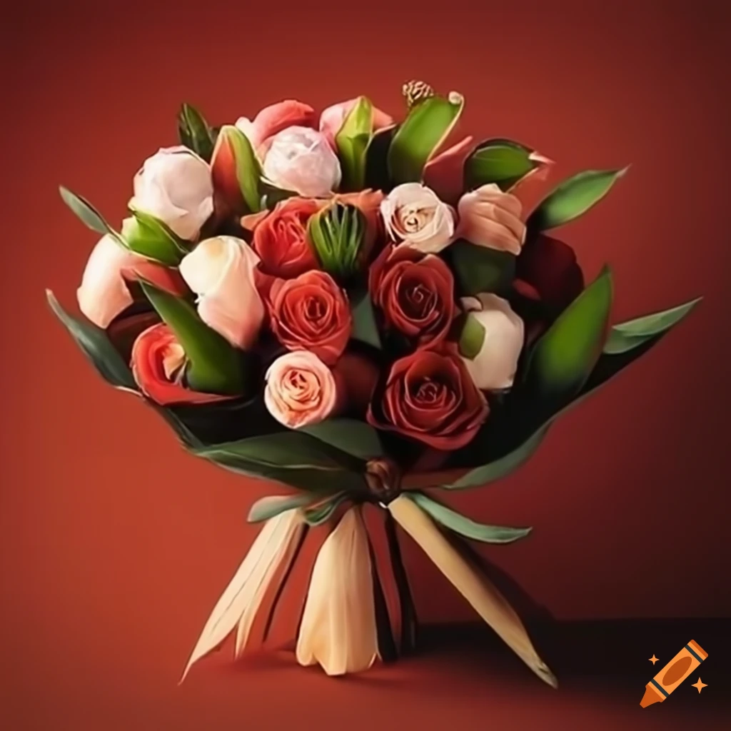 autumn floral bouquet on a table