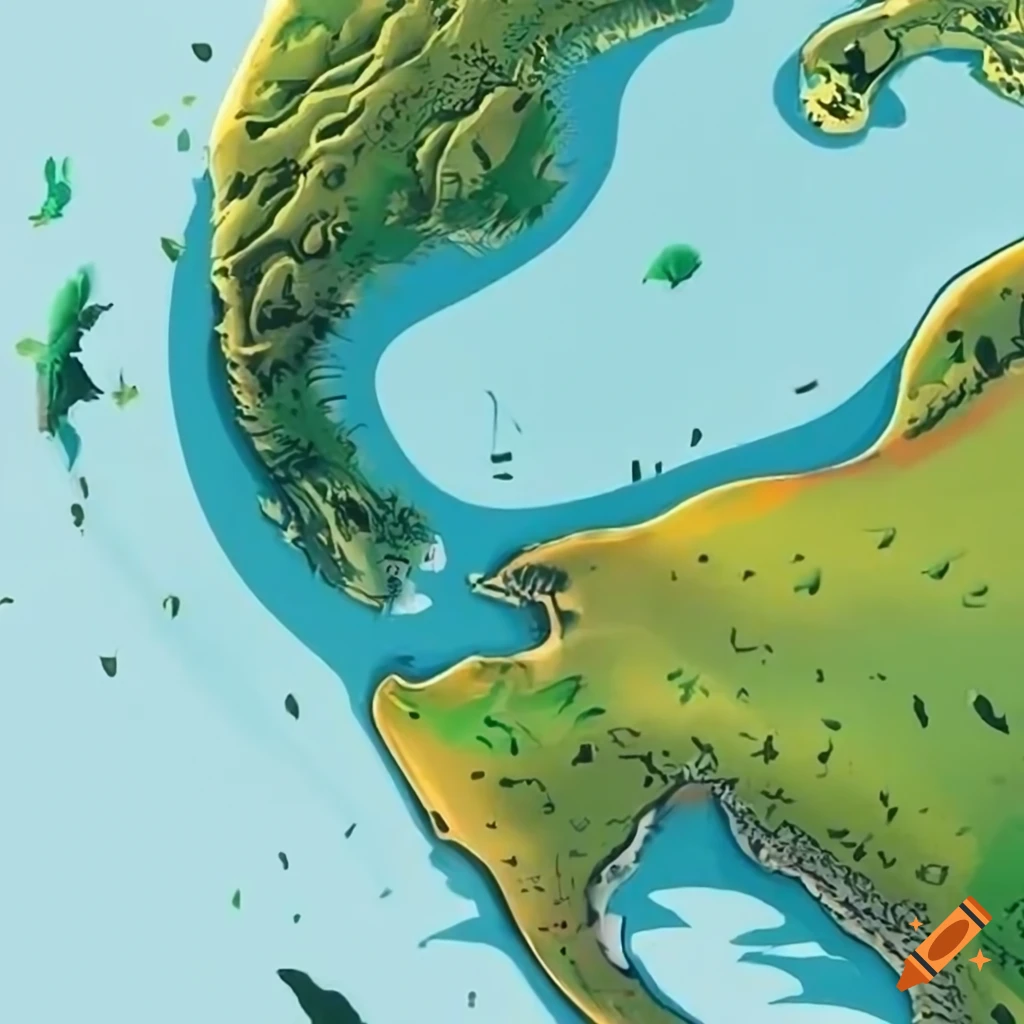 Illustration of map-related issues on Craiyon