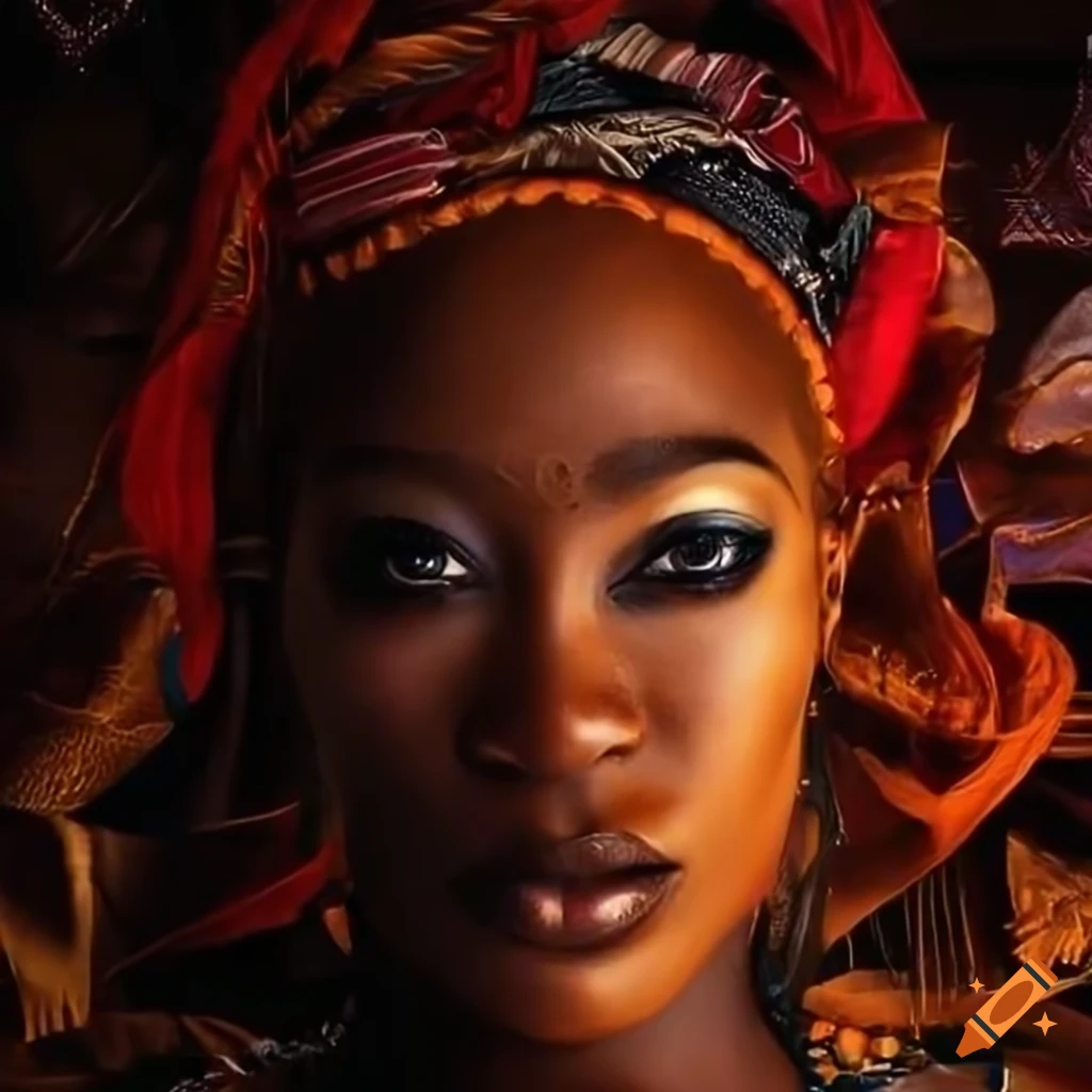 Afrocentric futuristic image depicting strength and empowerment