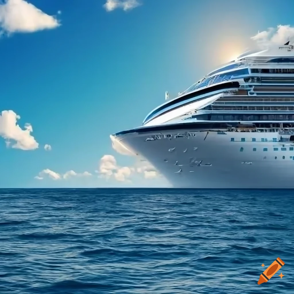 bright sunny day on a cruise ship with a cyrwheel