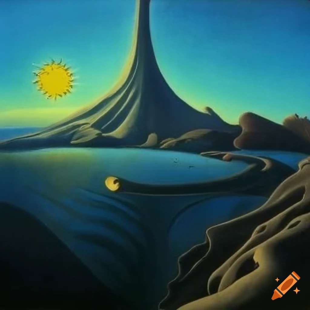 surrealist artwork inspired by Rococo, Dr. Seuss, and Yves Tanguy
