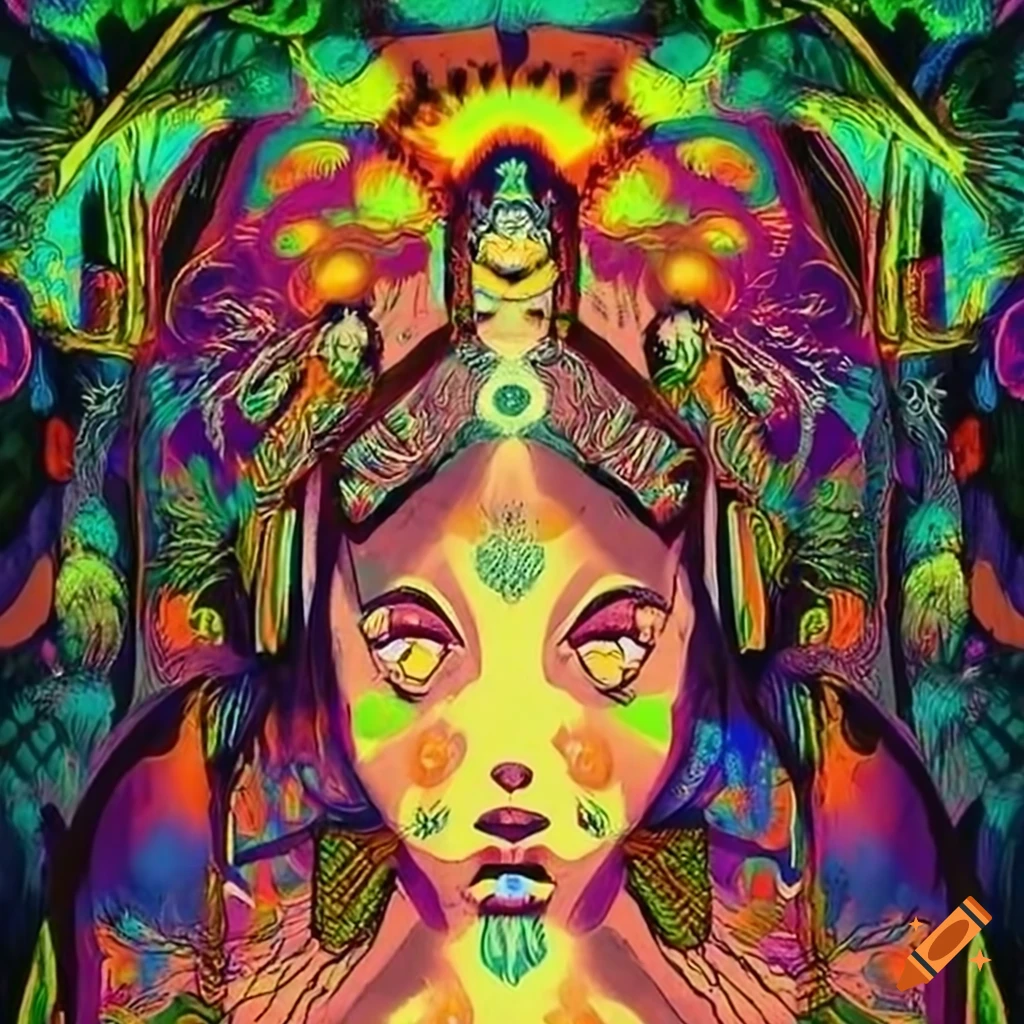 Psychedelic Santo Daime Religious Path In A Forest psychedelic-santo-daime-religious-path-in-a-forest