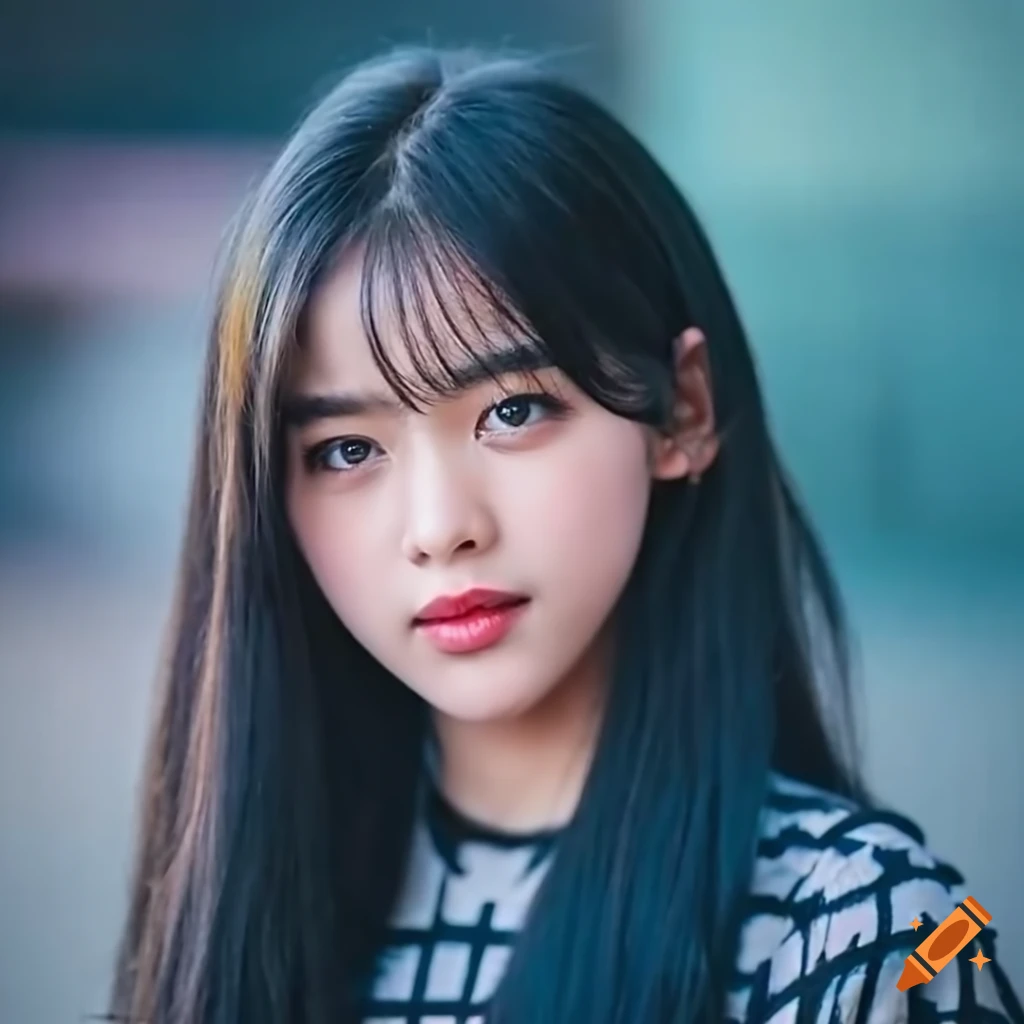 captivating portrait of a 15-year-old female idol