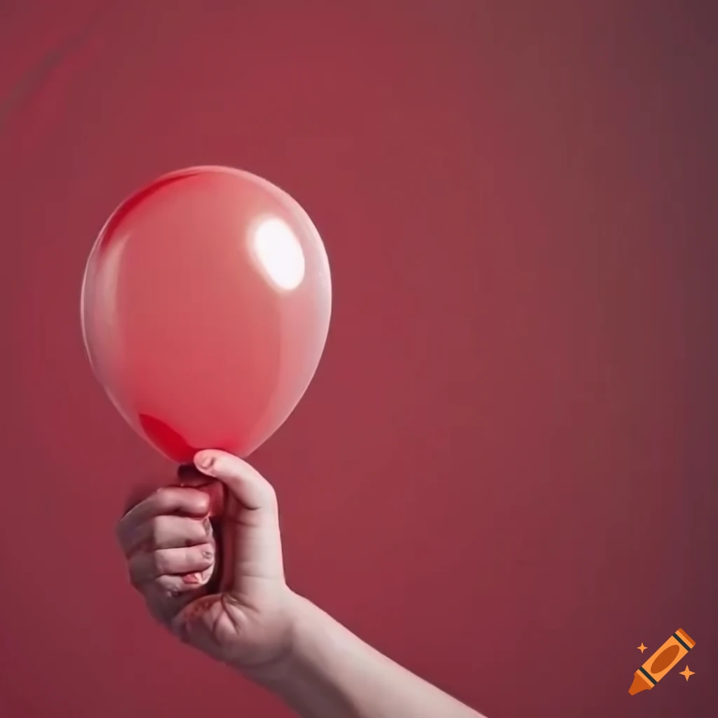 hand-holding-a-balloon-wire-on-red-background-on-craiyon