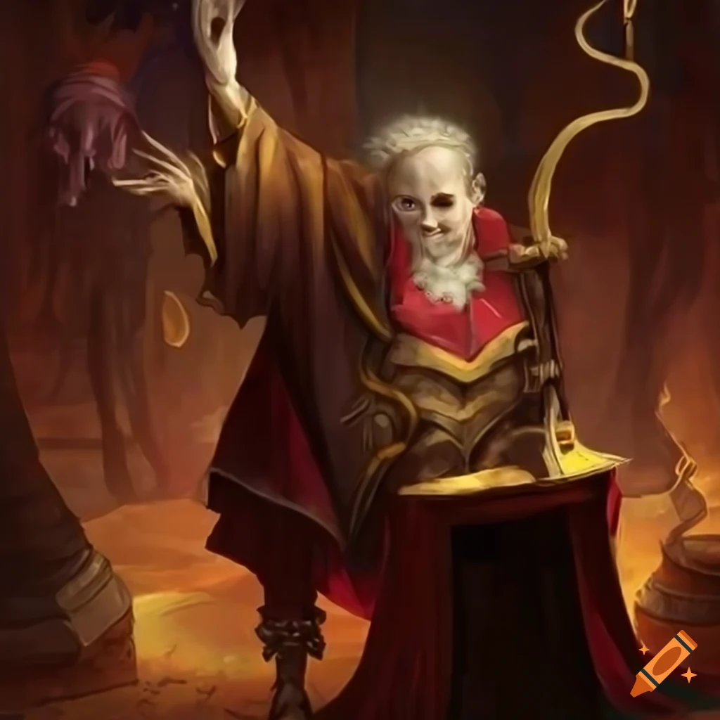 fantasy artwork of a cowardly magician