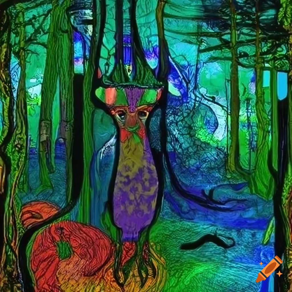 Enchanted Forest With Colorful Sky And Animals Watching On Craiyon enchanted-forest-with-colorful-sky-and-animals-watching-on-craiyon