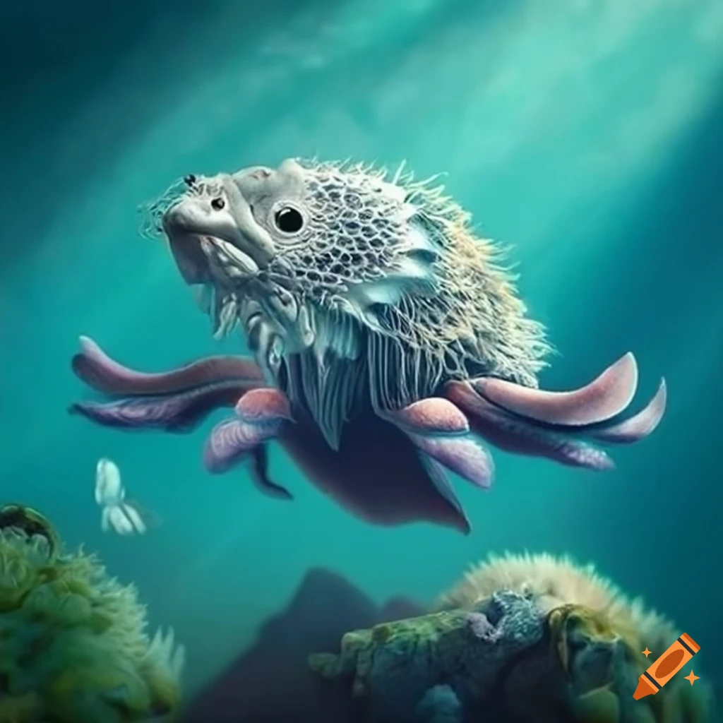 Cute aquatic monster on Craiyon