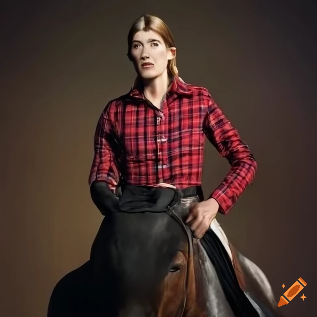 hyperrealistic photograph of Rosamund Pike as a horse rider