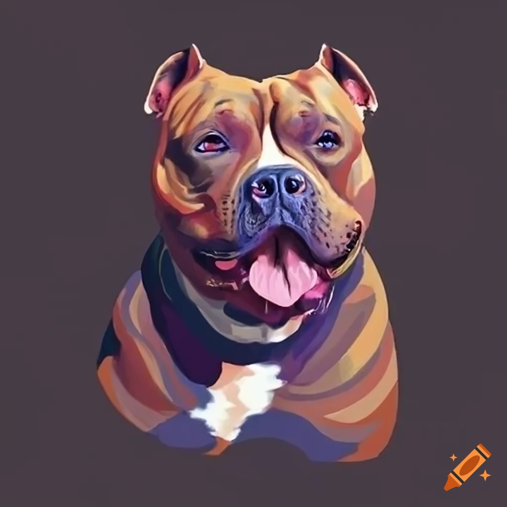 Black Scale Screen Printing Of A Pitbull On Craiyon