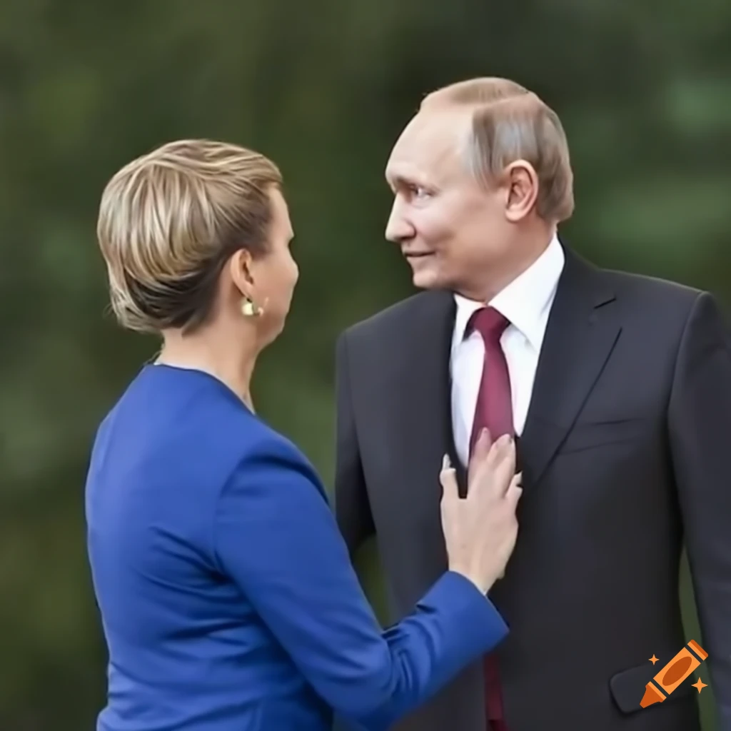 Mette Frederiksen and Vladimir Putin high-fiving
