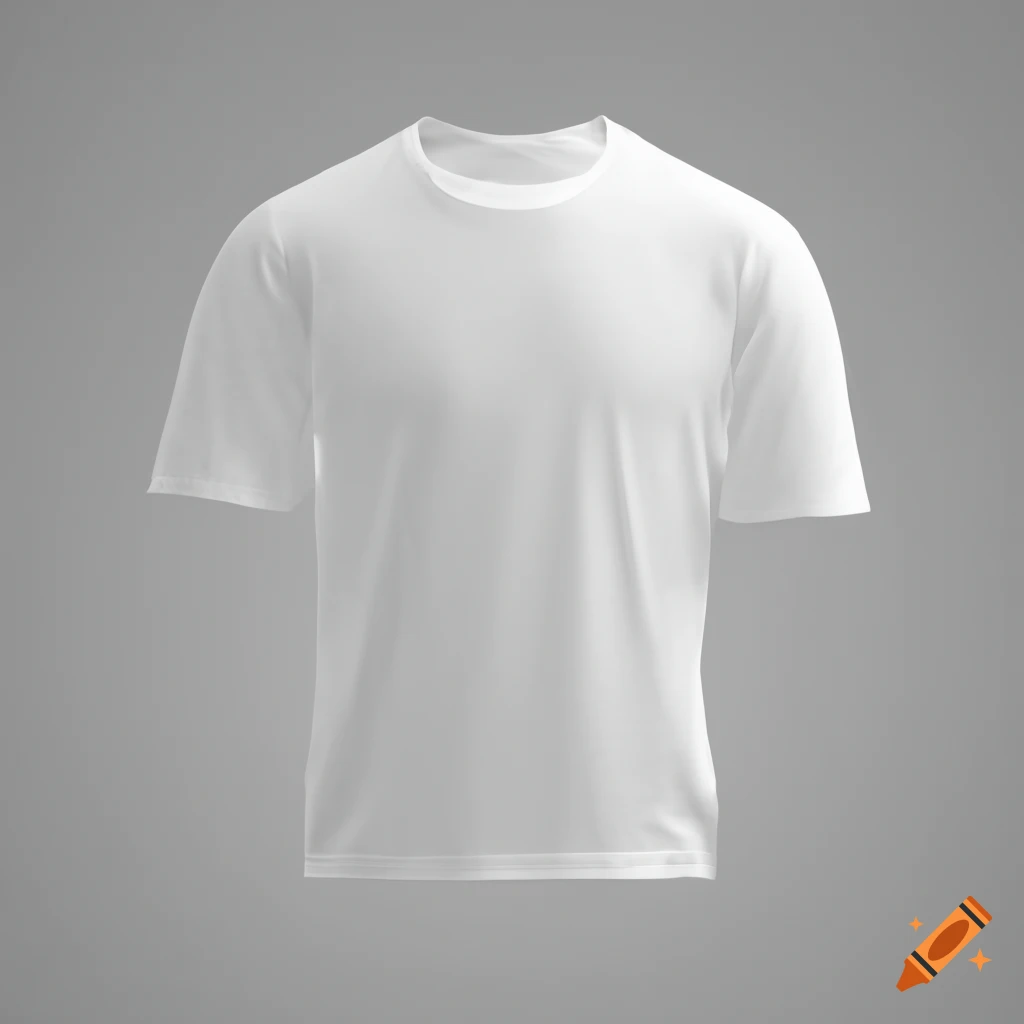 White t-shirt mock-up on Craiyon