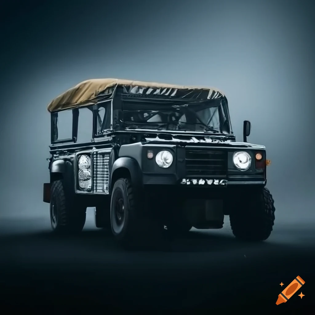 Land Rover Defender Kamel Trophy classic car in the forest