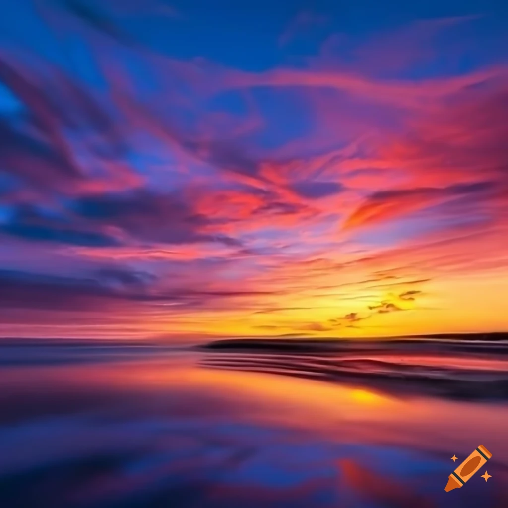 stunning Australian sunset with vibrant colors