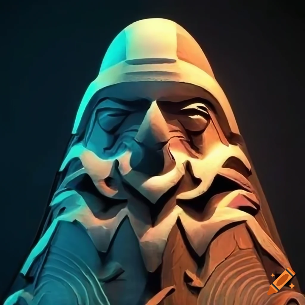 detailed carving artwork inspired by Zelda game