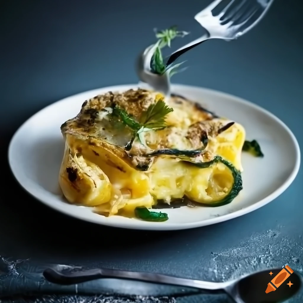 au gratin paccheri with ricotta and courgettes