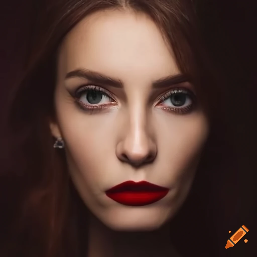 woman with red lipstick smoking a cigarette