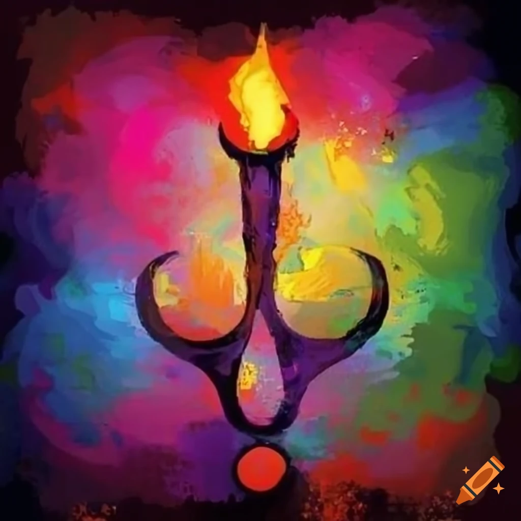 Lord shiva face tattoo - mahashivaratri poster Vector Image