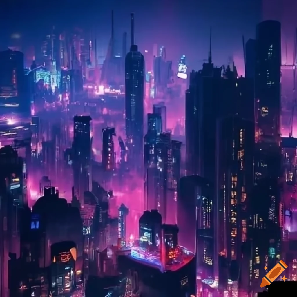 portrait-of-a-futuristic-city-with-green-neon-lights-on-craiyon