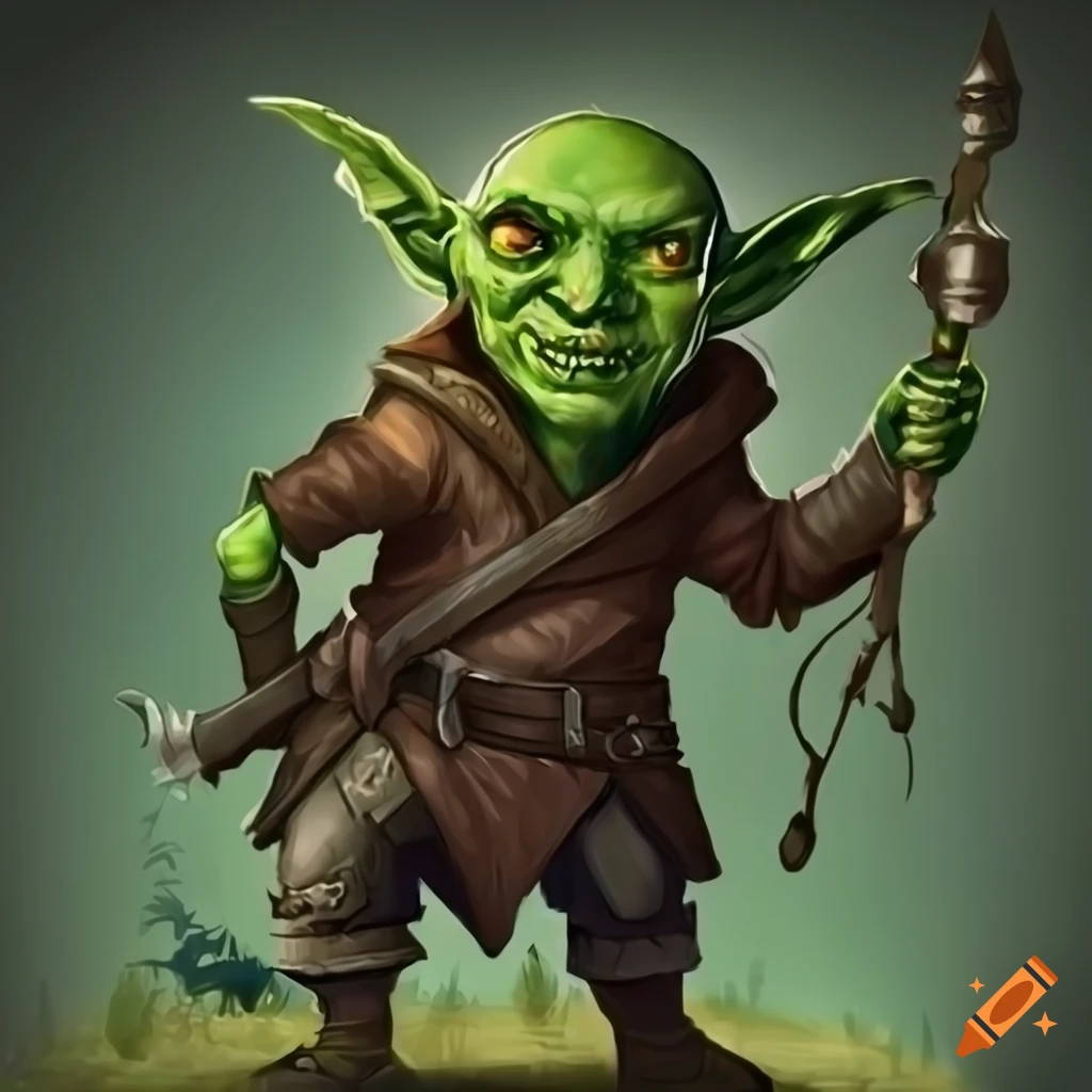 Green wizard goblin character on Craiyon