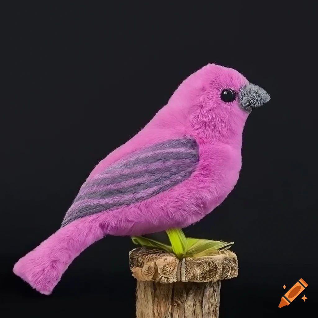 purple finch stuffed animal plushie