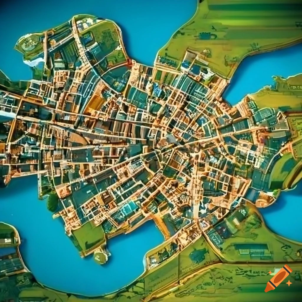 Board game map of the netherlands with cities on Craiyon
