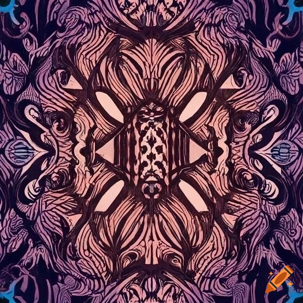 Japanese art deco pattern design on Craiyon