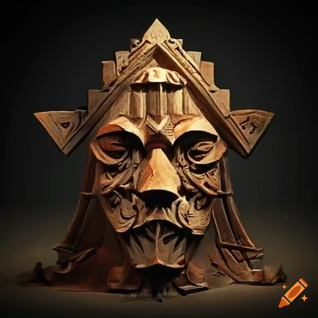 Carved architectural motif inspired by zelda game
