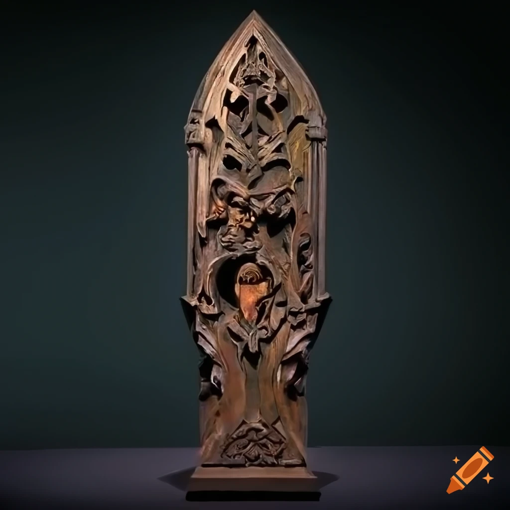 detailed 'Architectural Stave carving' artwork inspired by Zelda game