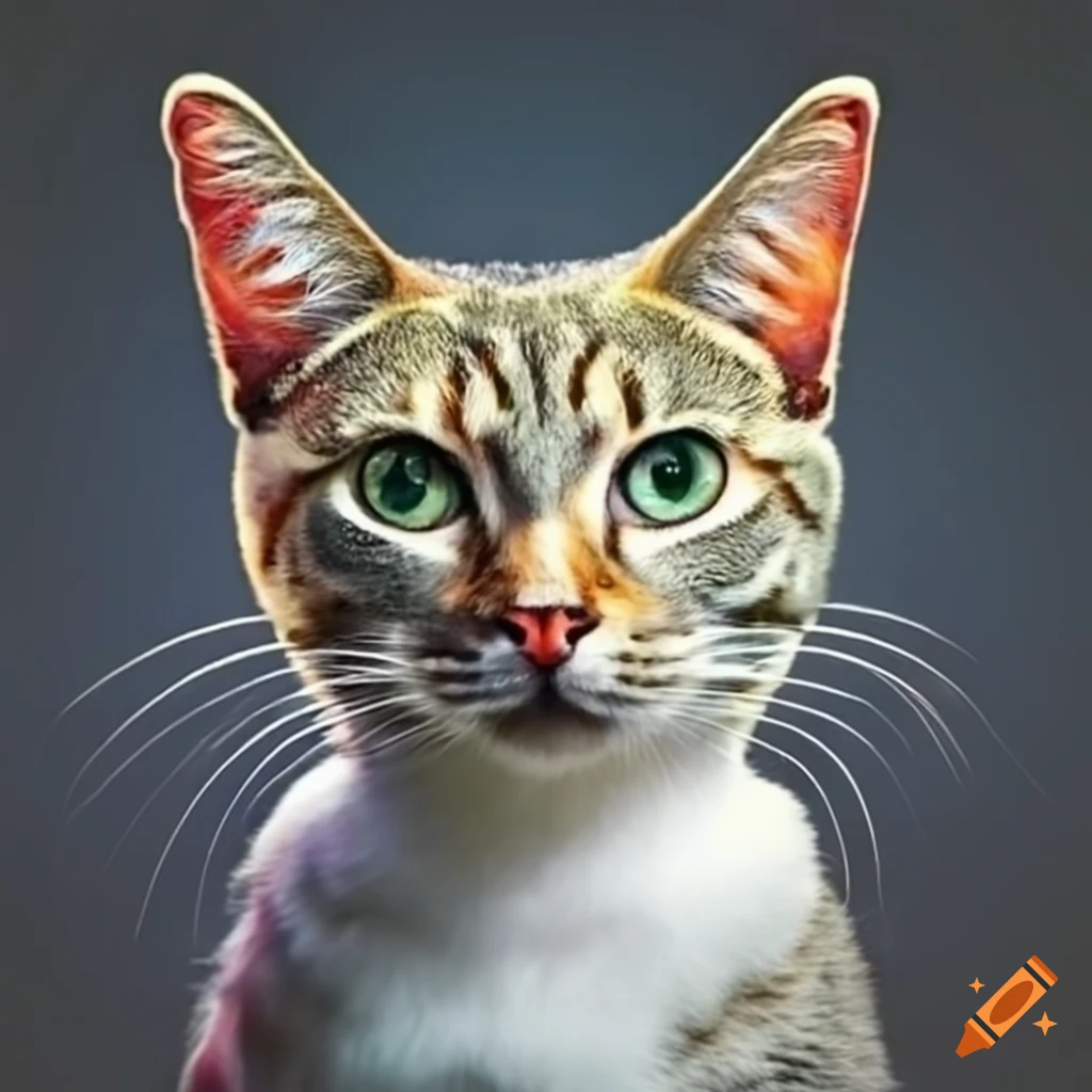 Close up of a cat on craiyon