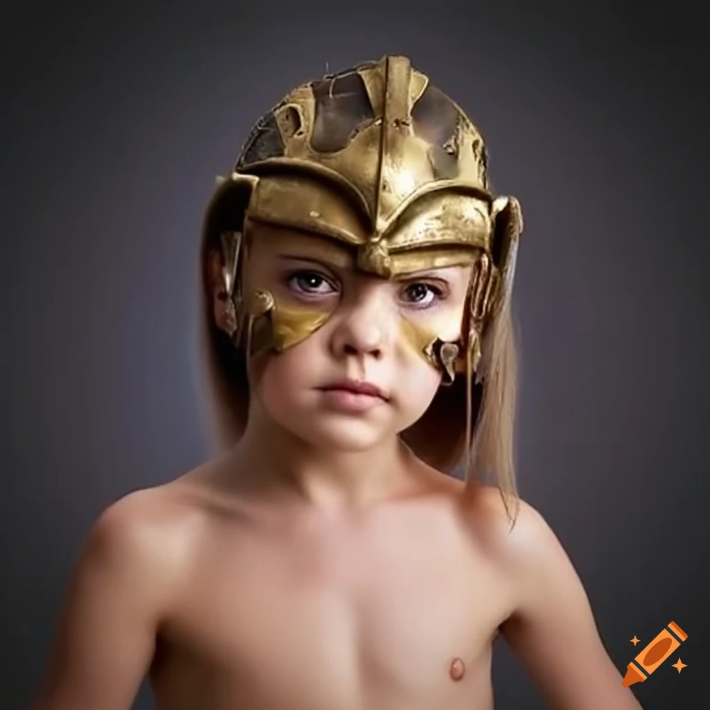 young gladiator girl with eye patch