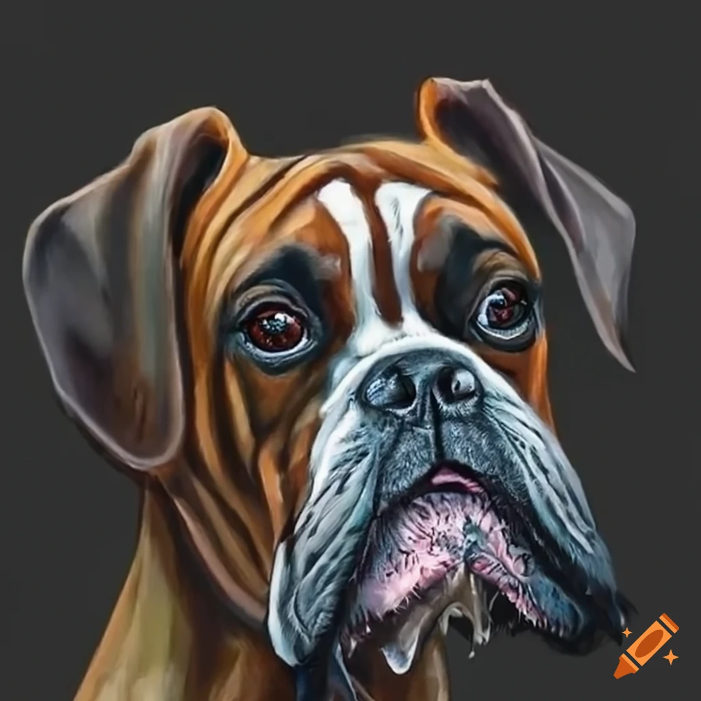 How To Draw A Realistic Boxer Dog