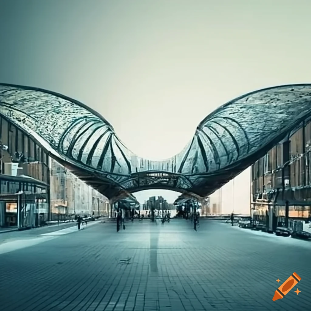 Modern bus terminal on Craiyon