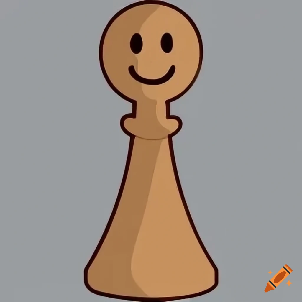 Smiley face on a rook chess piece