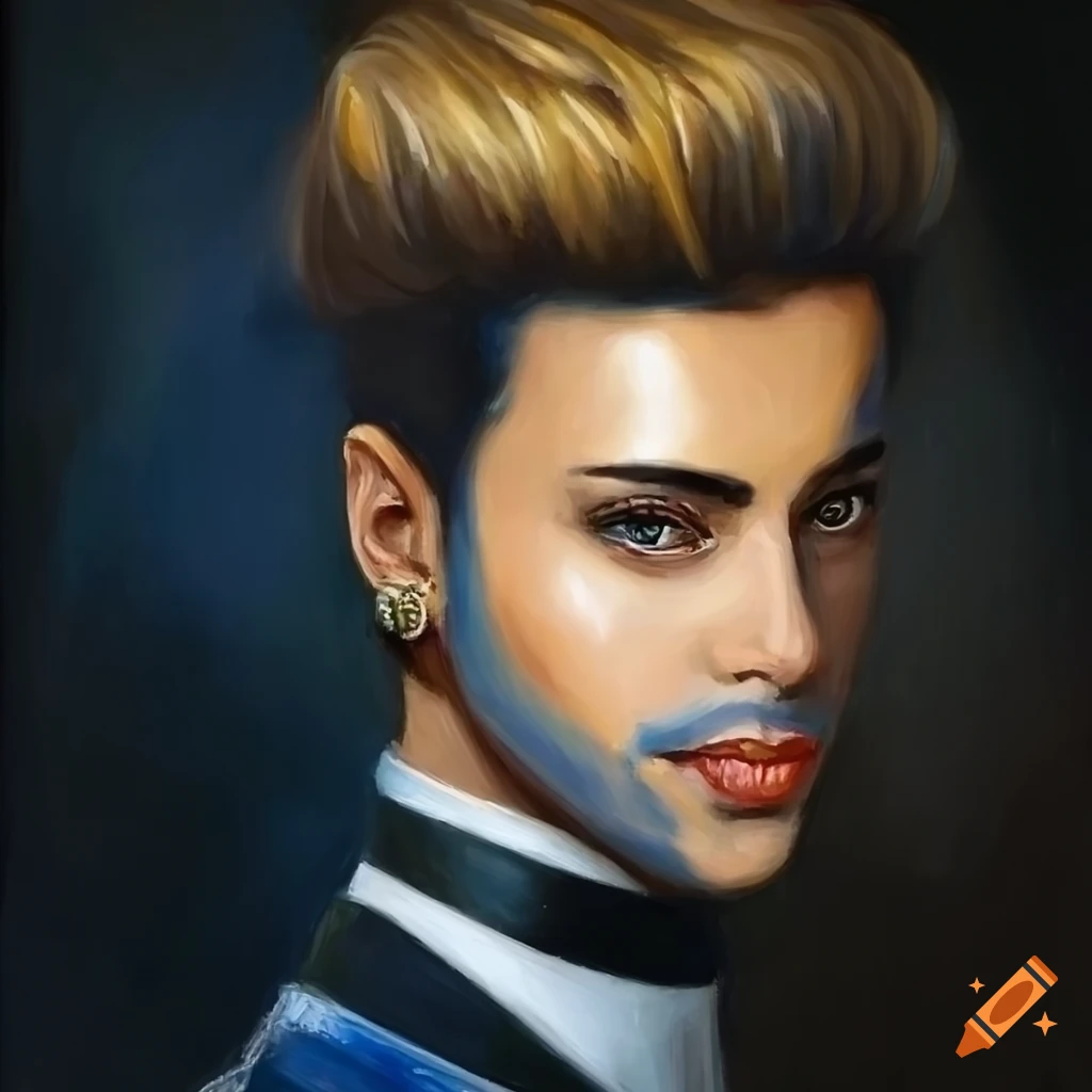 Oil painting of a handsome prince