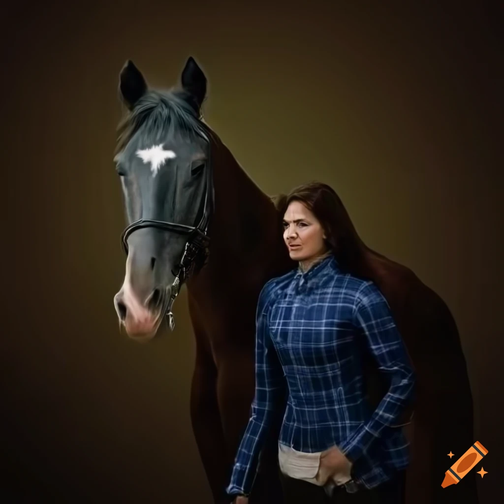 detailed and realistic photograph of horse rider