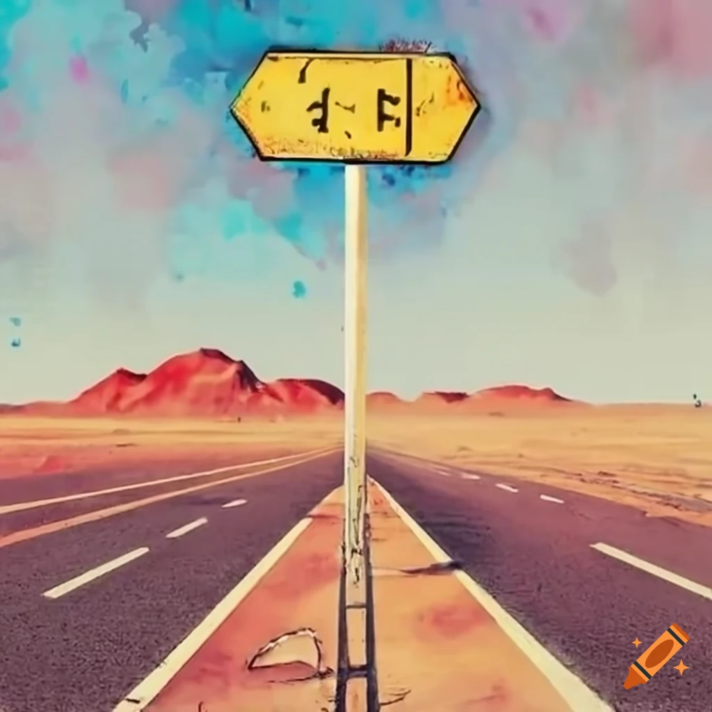 Route 67 road sign in the desert