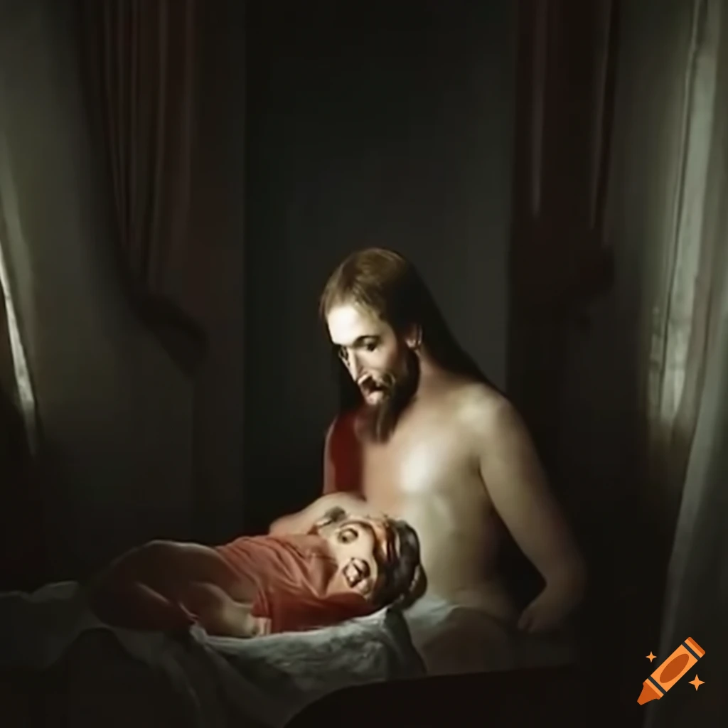 Jesús helping elderly patients in a modern hospital