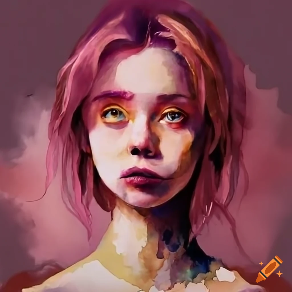 Portrait of a woman looking at an octopus in detailed pixel art on craiyon