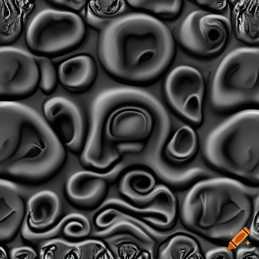 seamless black and white creature texture