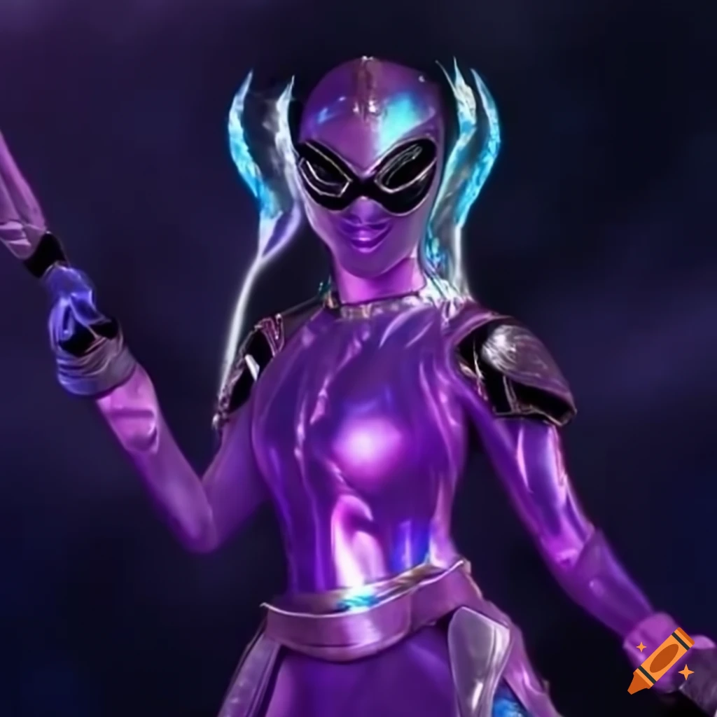 ethereal galactic creature with purple skin and wings