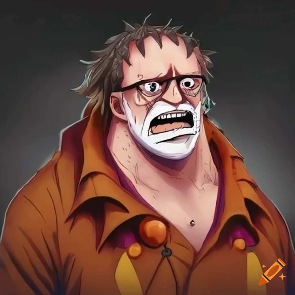 fan art of Gabe Newell as a One Piece villain