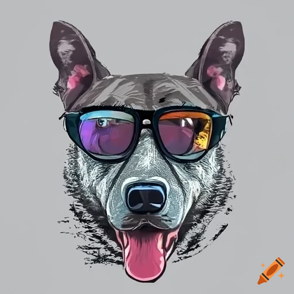 Dog wearing sunglasses