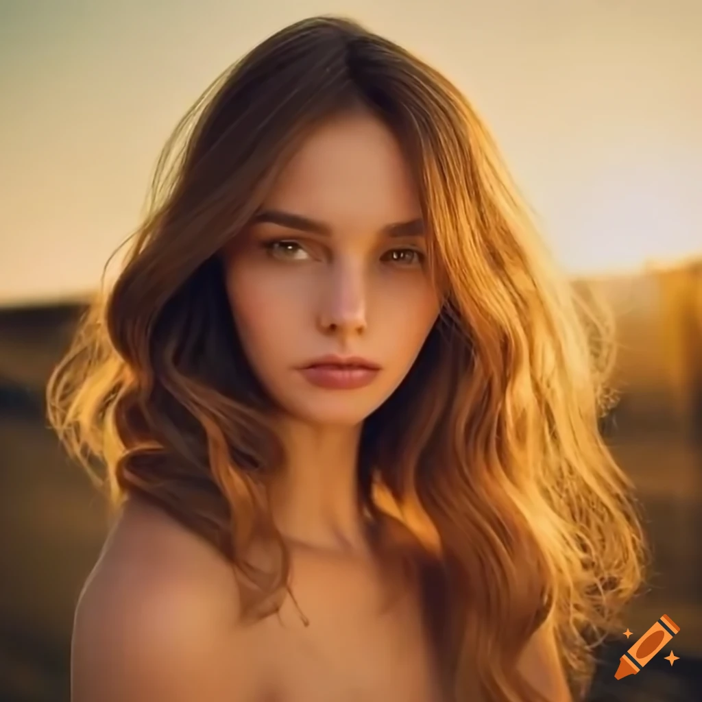 photo of a beautiful woman during golden hour