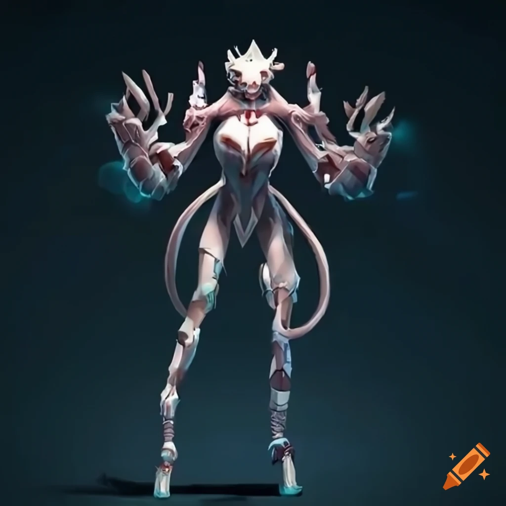 spiky android with long arms