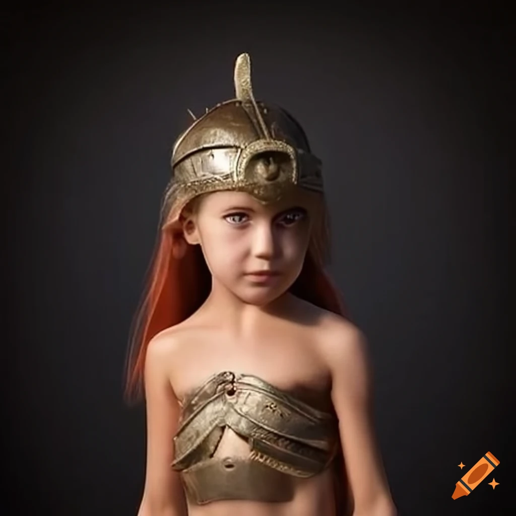 young gladiator girl with eye patch