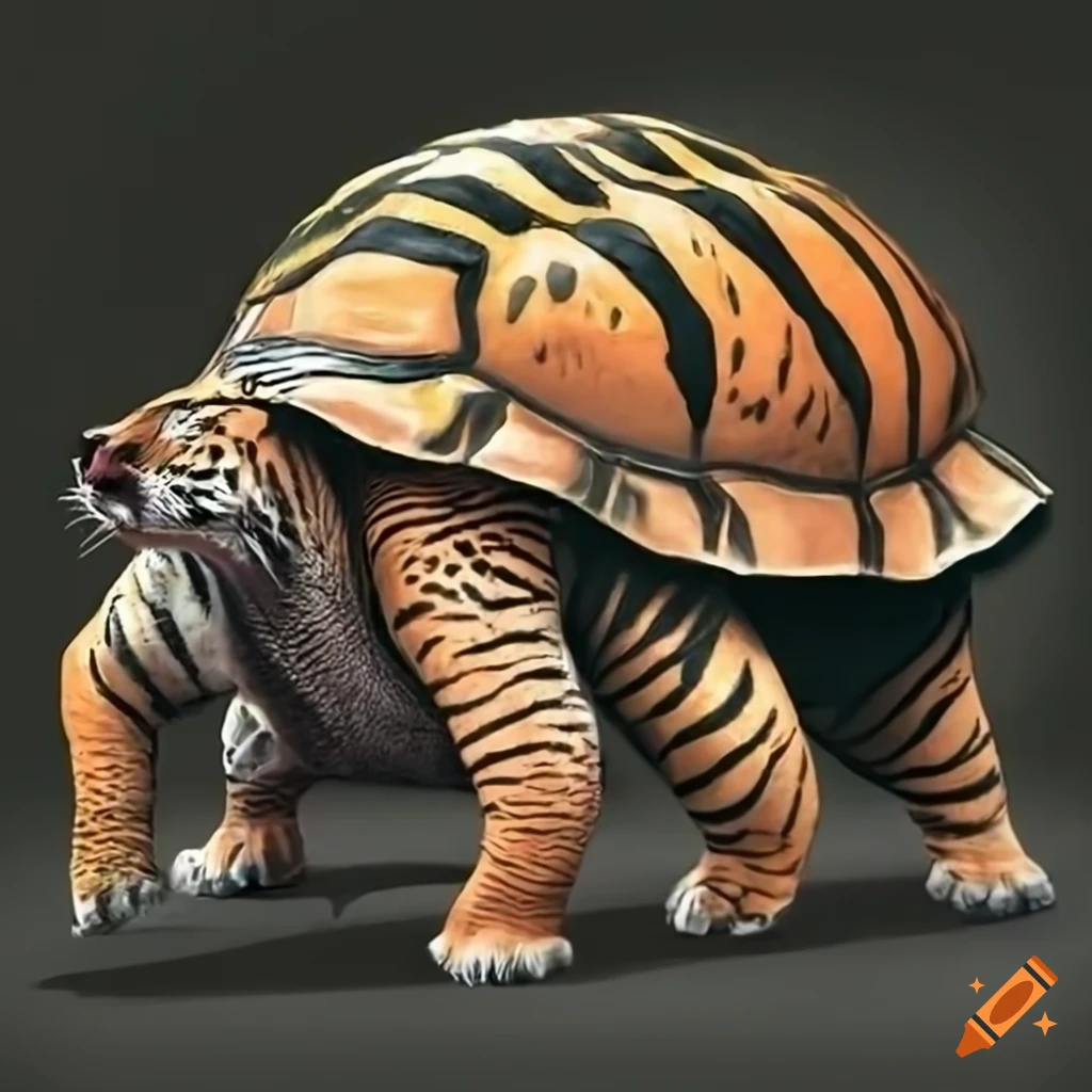 Image of a tiger turtle hybrid on Craiyon