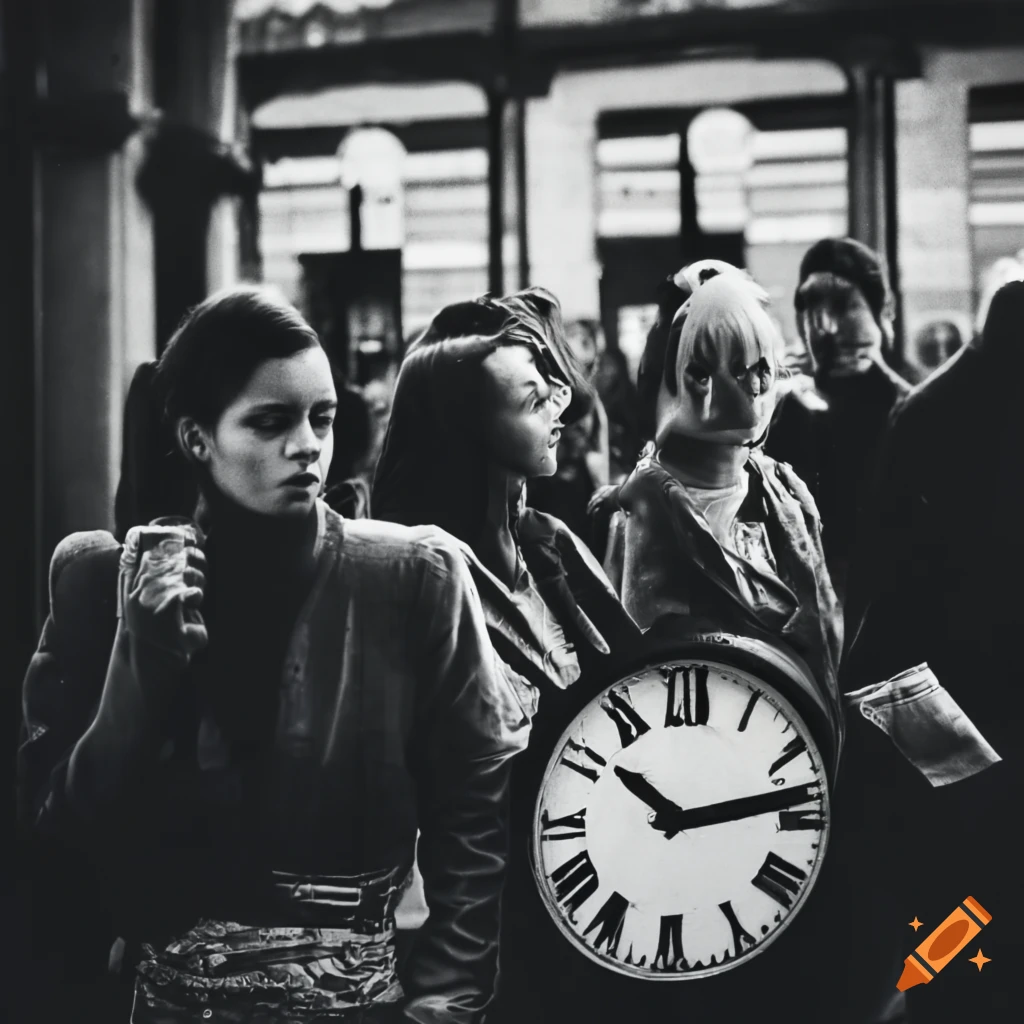 crowded train station with people waiting